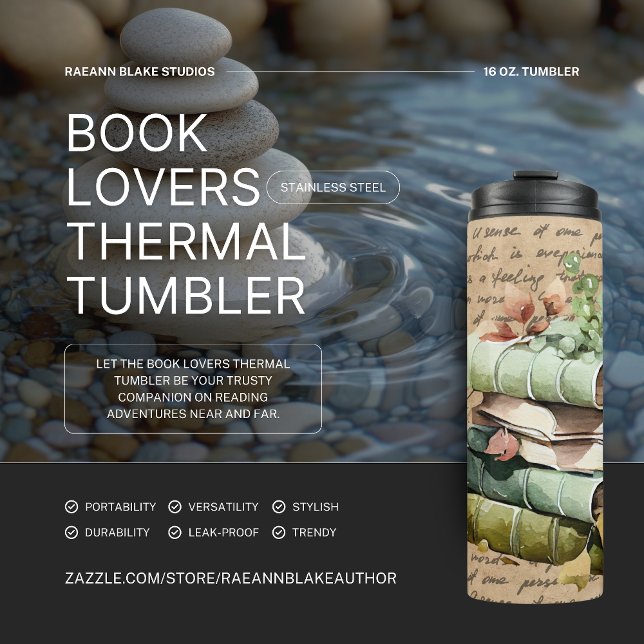 Termo Amantes del libro Tumbler termal Bookish (Subido por el creador)