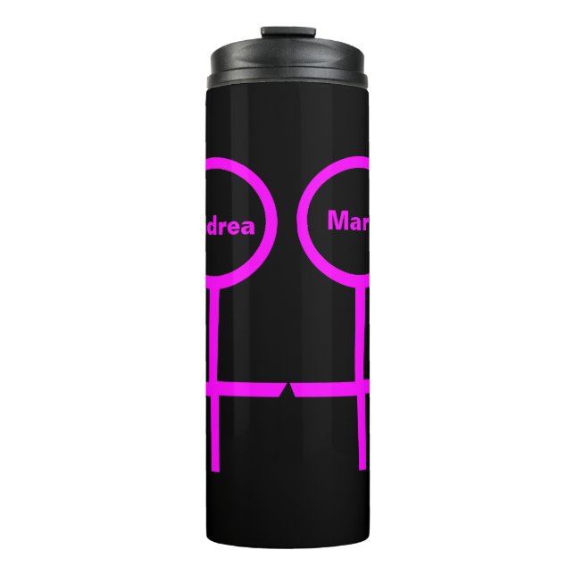 Termo Amantes lesbianos: Tumbler personalizado (Anverso)