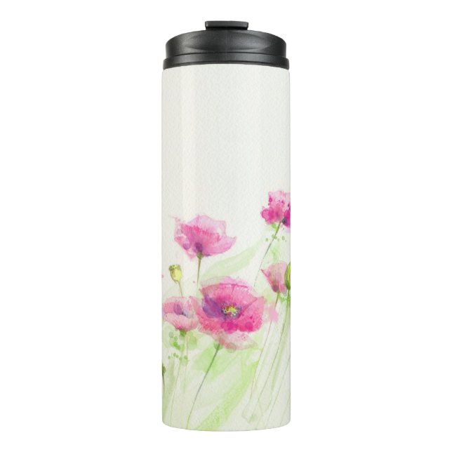 Termo Amapolas pintadas 3 de la acuarela (Anverso)