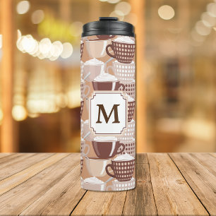 Termo Amar mi monograma cappuccino