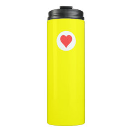 TERMO AMARILLO CON CORAZÓN ROJO