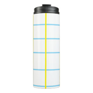 Termo Amarillo Unisex, Blanco Azul