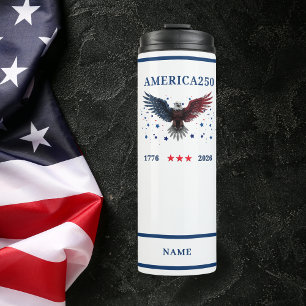 Termo AMERICA250 Celebrando 1776 - 2026 Con Nombre