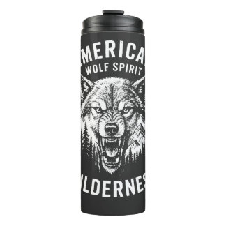 Termo American Wolf Spirit Wilderness T-Shirt