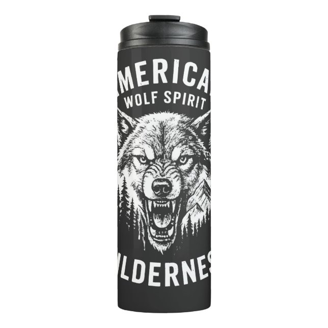 Termo American Wolf Spirit Wilderness T-Shirt (Anverso)