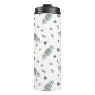 Termo AMIGOS™ Patrón de acuarela de café de Perk centr