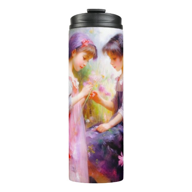 Termo Amigos y flores (Anverso)