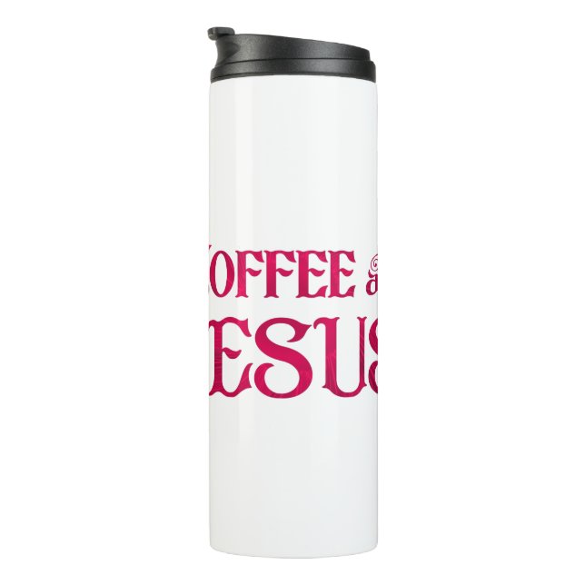 Termo Amo a Jesús y al Café (Rotado hacia la derecha)