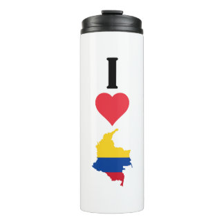 Termo Amo Colombia Vertical I Heart Country Flag Map