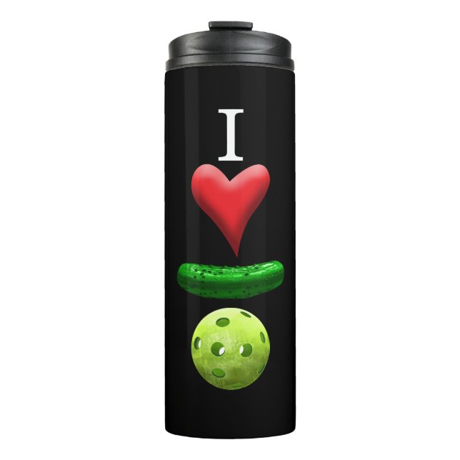 Termo Amo el Pickleball - Negro - (Anverso)