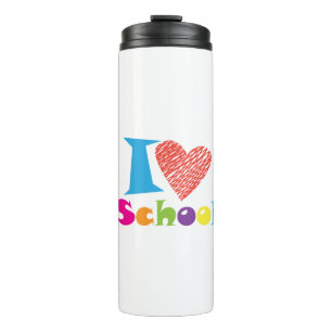 Termo Amo La Escuela. De Vuelta A La Escuela. Personaliz
