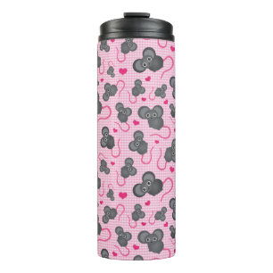 Termo Amo mi modelo del ratón en rosa