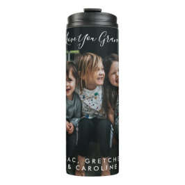 Termo Amo personalizado foto de la abuela manuscrita  