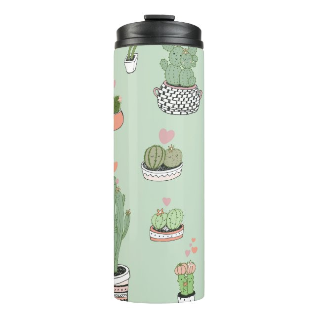 Termo Amor Cactus: Patrón Personalizado. (Anverso)