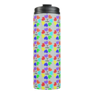 Termo Amor interracial Arcoiris Corazón termal Tumbler