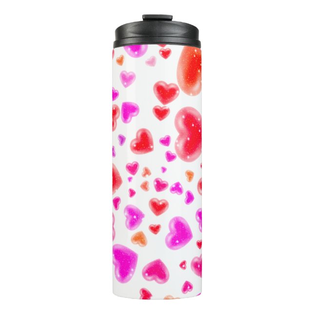 Termo Amor, muchos corazones, Blanco (Anverso)