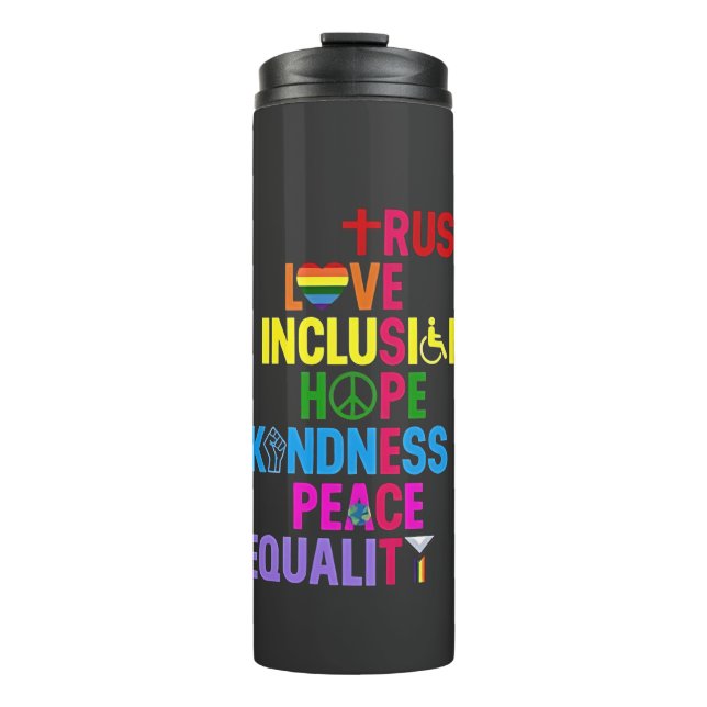 Termo Amor Paz Igualdad Amor Inclusión Esperanza (Anverso)