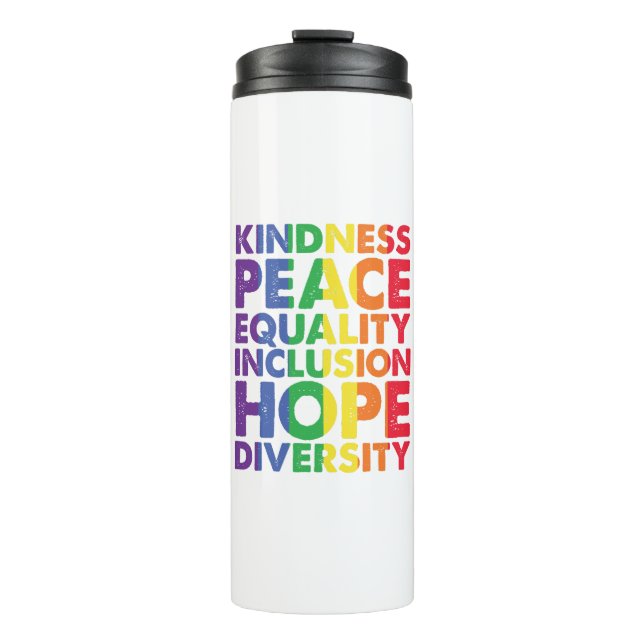 Termo Amor por la paz Igualdad Inclusión Esperanza LGBT (Anverso)