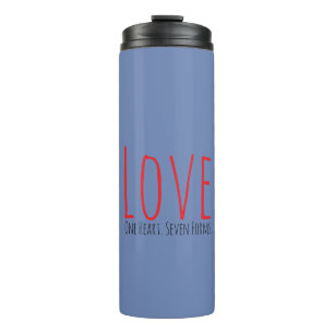 Termo Amor - Un Corazón. Taza Térmica de Siete Formas