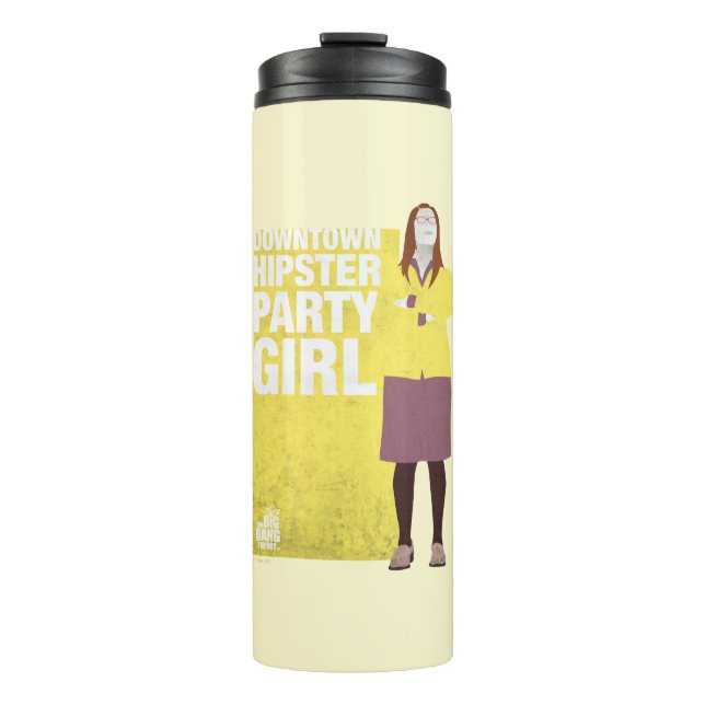 Termo Amy | Chica del centro de Hipster Fiesta (Anverso)