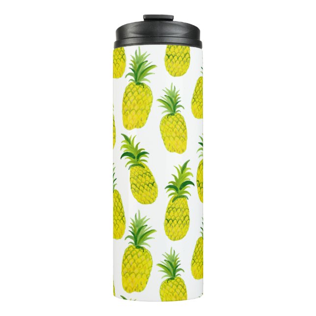 Termo ¡Añade tu propio texto! Pineapple Fiesta Watercolo (Anverso)