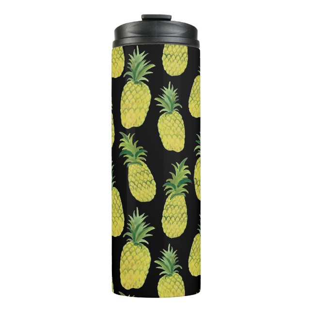 Termo ¡Añade tu propio texto! Pineapple Fiesta Watercolo (Anverso)