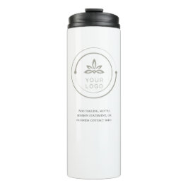 Termo Añadir su empresa de logotipos y textos