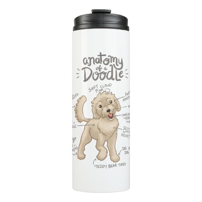 Termo Anatomía de un perro perro (Anverso)