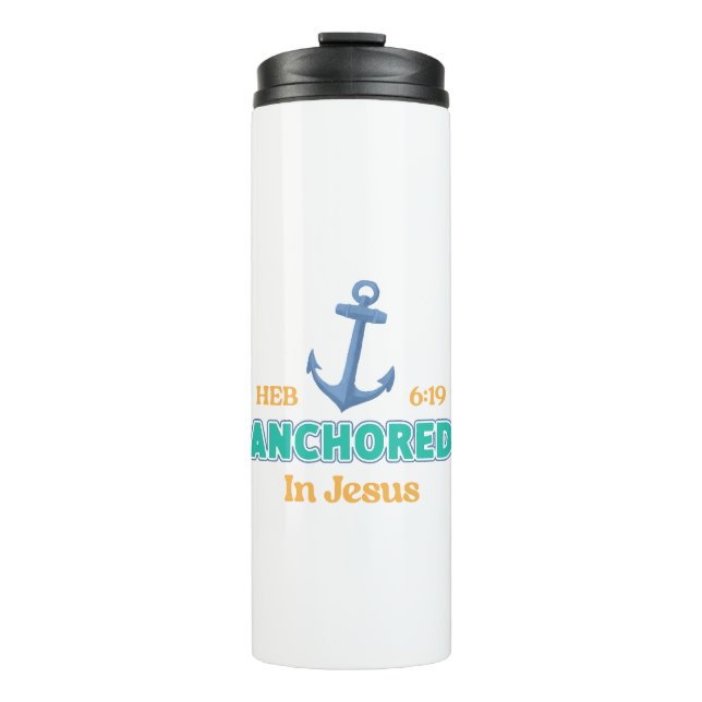 Termo Anchored in Christ Tumbler with Hebrews 6:19 (Anverso)