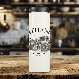 Termo Ancient Athens Acropolis Retro View