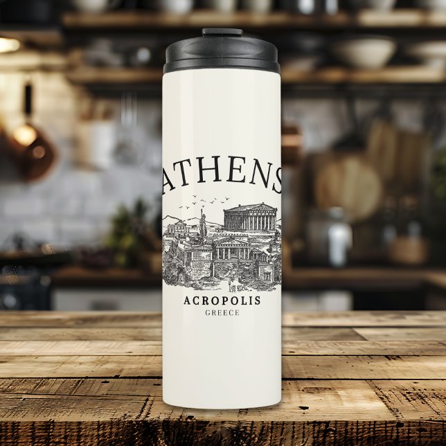 Termo Ancient Athens Acropolis Retro View (Subido por el creador)