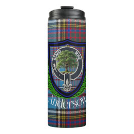 Termo Anderson Scottish Clan Tartán y Escudo