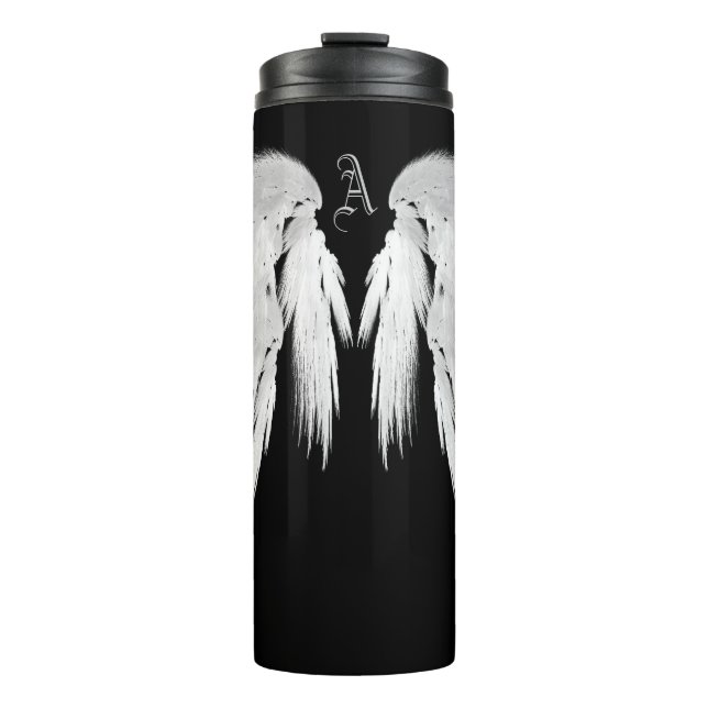 Termo ANGEL WINGS Personalizado Negro Monograma (Anverso)