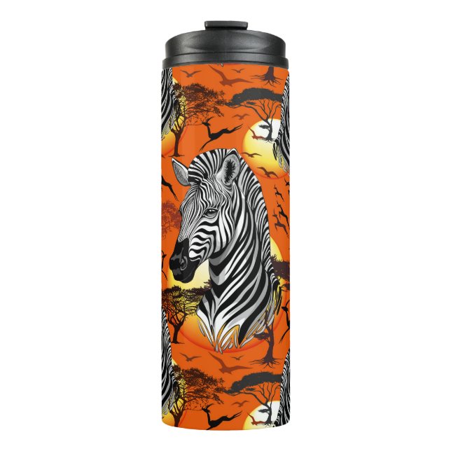 Termo Animal silvestre de la sabana africana cebra (Anverso)