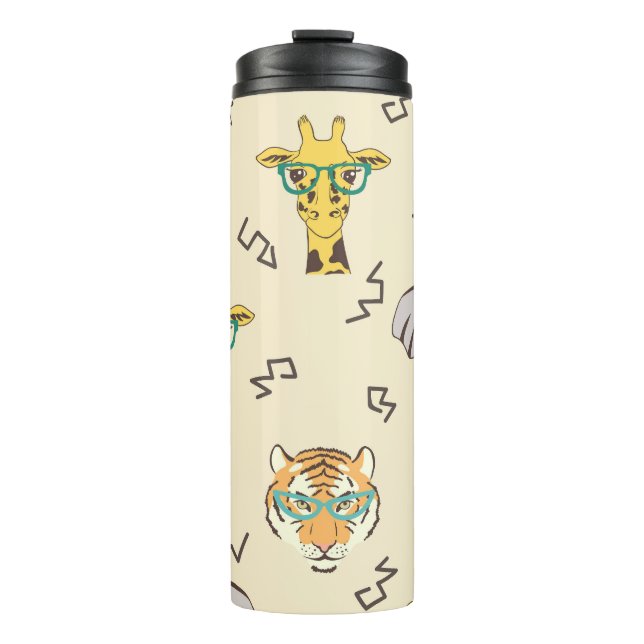 Termo Animales africanos: Patrón sin foco (Anverso)