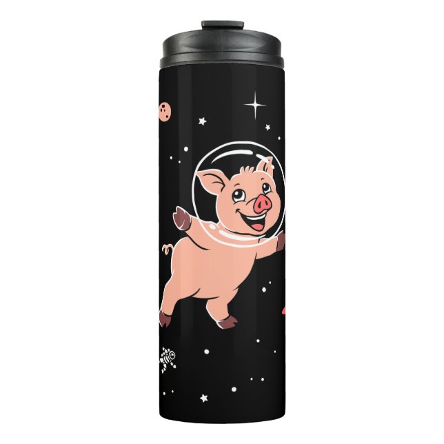 Termo Animales de cerdo en el espacio (Anverso)