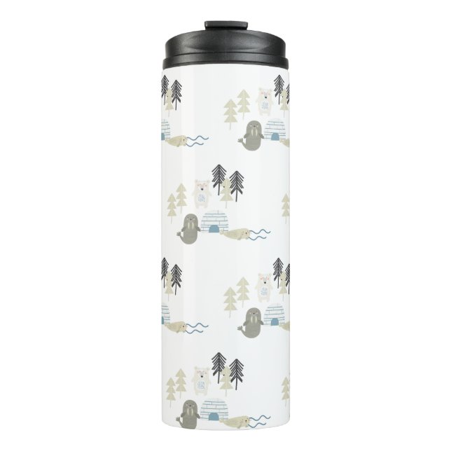 Termo Animales de invierno del Ártico (Anverso)