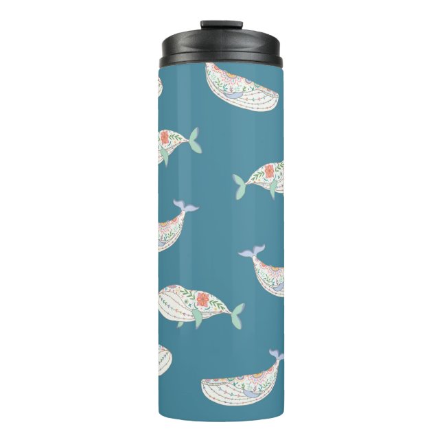 Termo animales de mar de ballena folclórica de skandinav (Anverso)