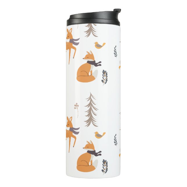 Termo Animales de Winter Woodland Navidades de arte folc (Rotado hacia la izquierda)