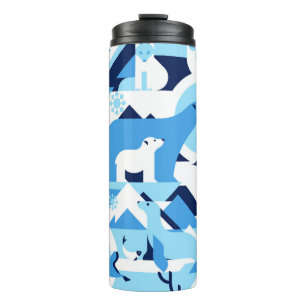 Termo Animales en el Ártico, Polar - patrón abstracto, m