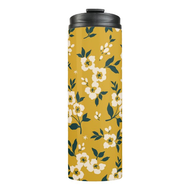 Termo Animales forestales, máscaras, patrones de virus. (Anverso)