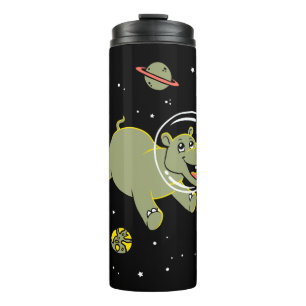 Termo Animales Hippo En El Espacio
