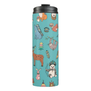 Termo Animales tribales: patrón forestal de bosques.