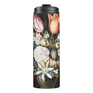 Termo Antiguas Tulipas y Rosas Holandesas de Bosschaert 