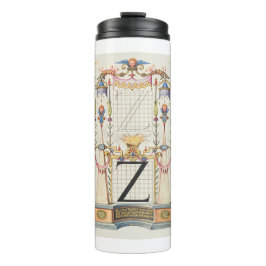 TERMO ANTIGÜEDAD DE CALIGRAFÍA ALPHABET Z