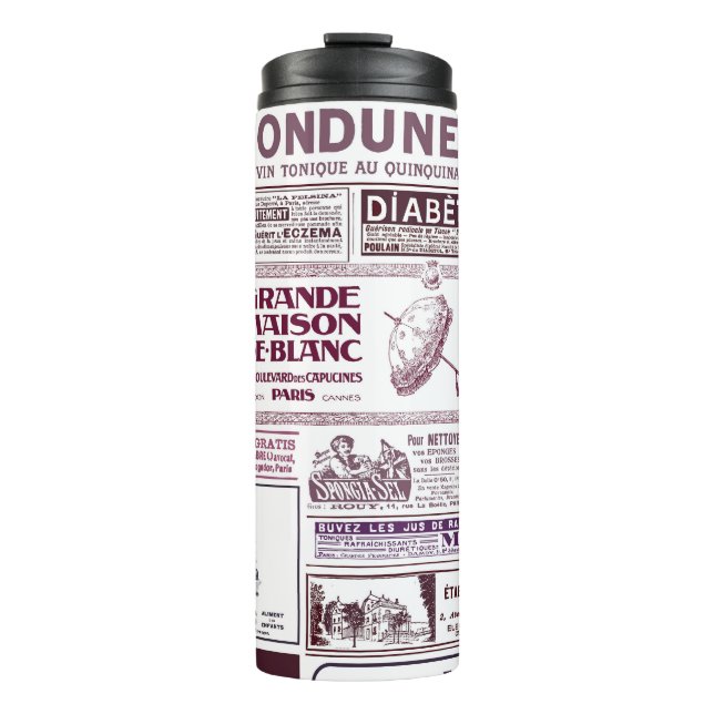 Termo Anuncios de periódicos franceses de época de 1910 (Anverso)