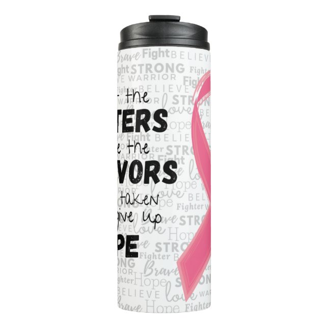 Termo Apoyar la cinta de opciones rosa de los luchadores (Anverso)