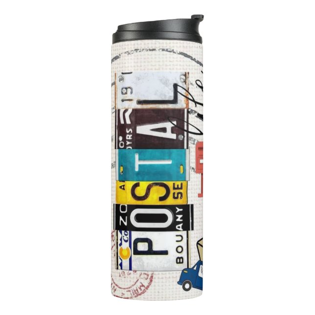 Termo Apreciación del trabajador postal (Rotado hacia la izquierda)