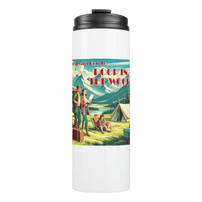 Termo Aprendamos a salir en el campamento de los bosques (Anverso)