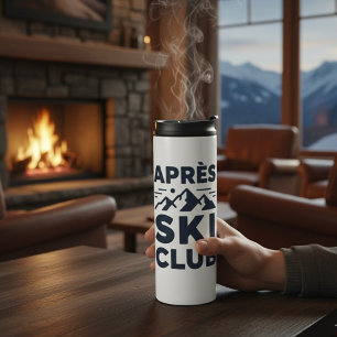 Termo Apres Ski Club Logo de Montaña - Hombres de Invier